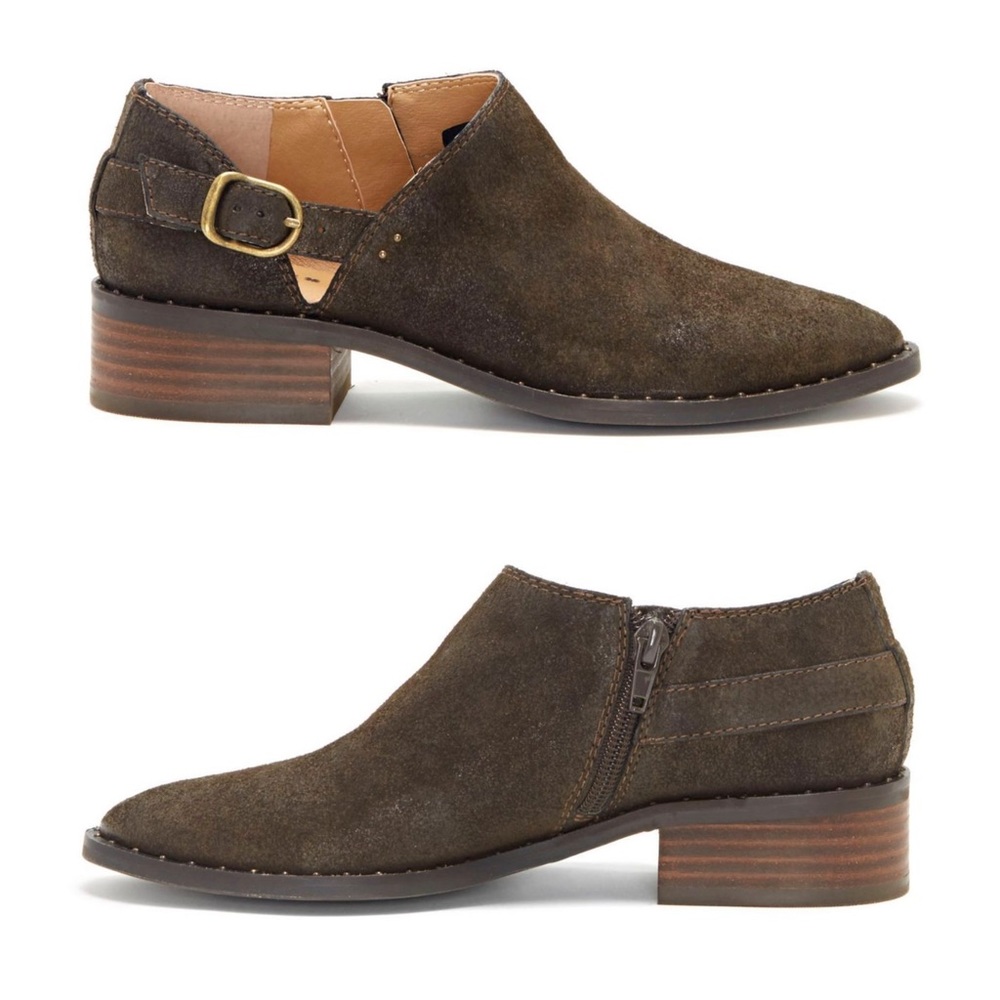 Lucky Brand dark brown Gahiro low ankle bootie